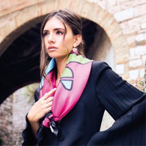 foulard in seta jazz pop magenta