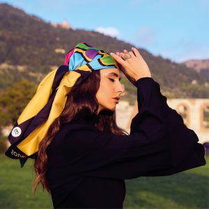 foulard in seta jazz pop yellow