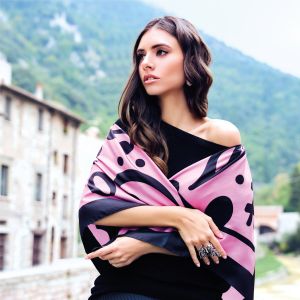 foulard in seta jazz sound pink